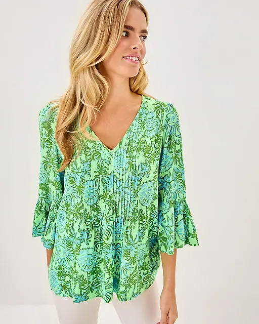 Lilly Pulitzer Danika Tunic Cool Mint Catchin Rays