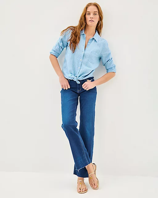 Lilly Pulitzer Delilah Logo Sandal Gold Metallic