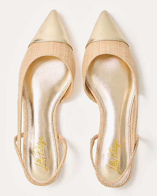 Lilly Pulitzer Dorsee Slingback Shoe Natural
