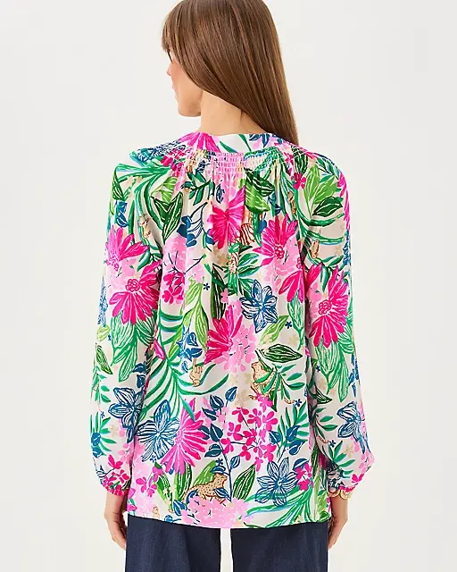 Lilly Pulitzer Elsa Silk Top Multi Endless Summers