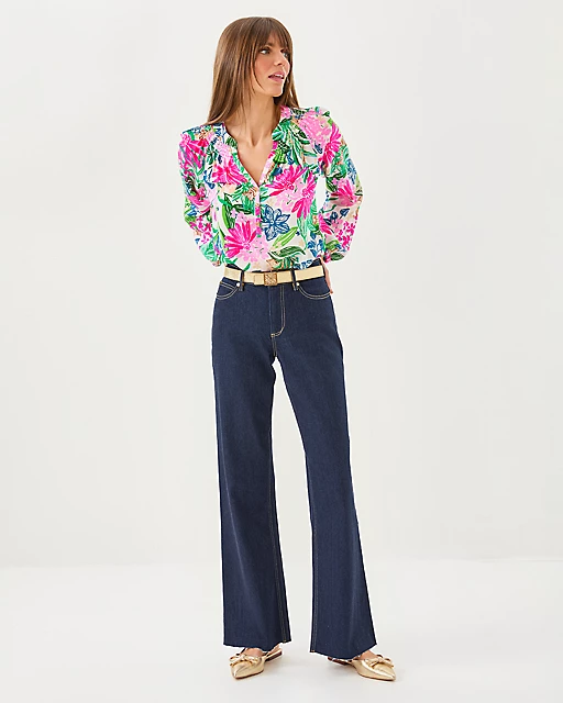 Lilly Pulitzer Elsa Silk Top Multi Endless Summers