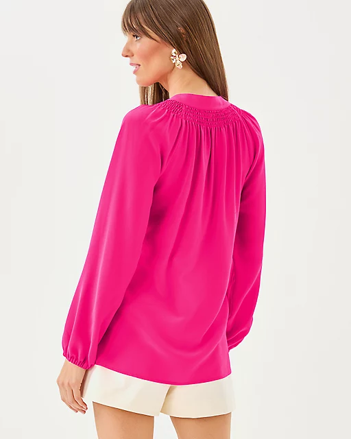 Lilly Pulitzer Elsa Silk Top Parigi Pink