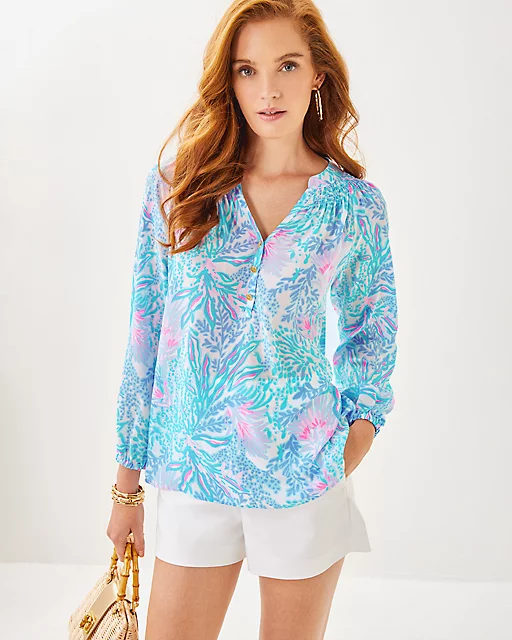lilly pulitzer Elsa Silk Top