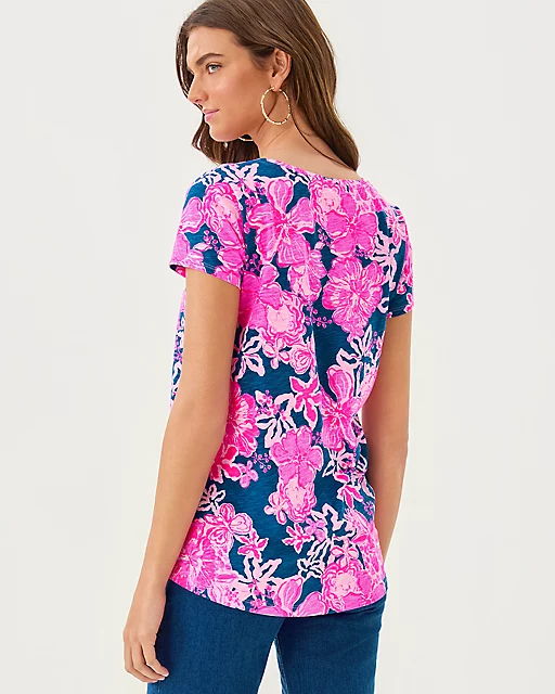Lilly Pulitzer Etta Scoop Neck Top