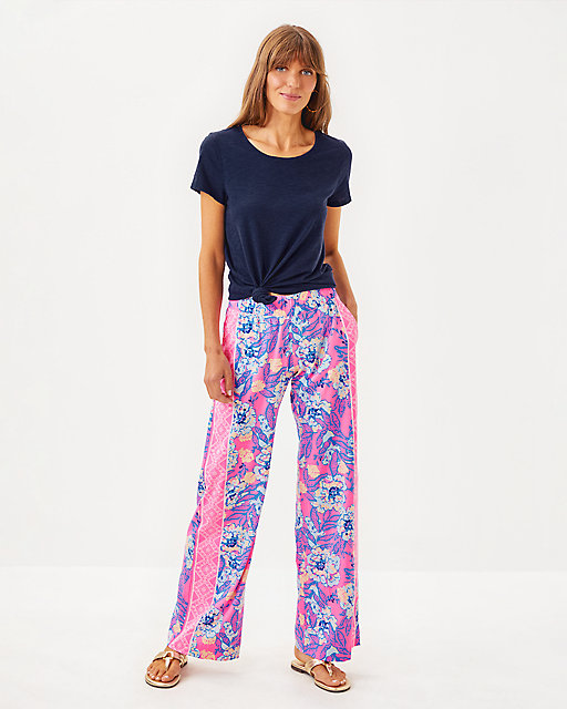 Lilly Pulitzer Etta Scoop Neck Top True Navy