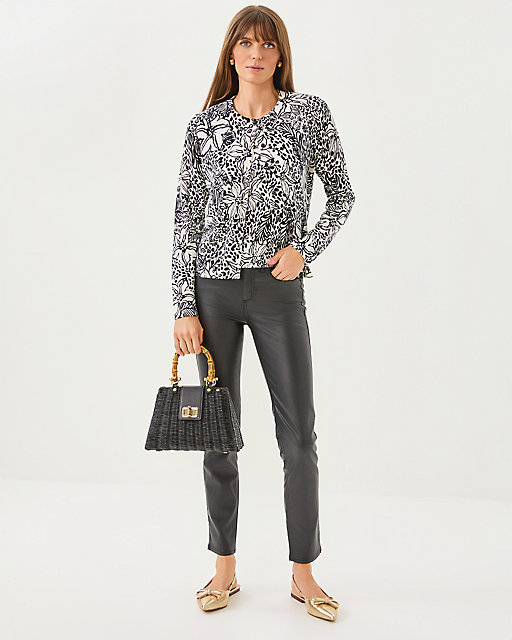 Lilly Pulitzer Fairley Cardigan Onyx Lots To Spot