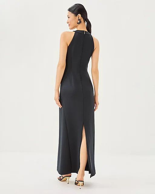 Lilly Pulitzer Gianna Halter Maxi Dress Noir