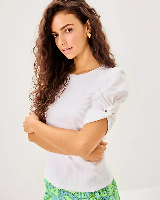 lilly pulitzer Igby Knit Top Resort White