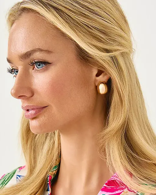 Lilly Pulitzer Irisistable Earrings Gold Metallic