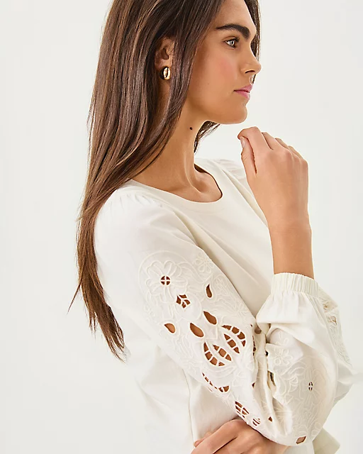 Lilly Pulitzer Isley Knit Top Coconut