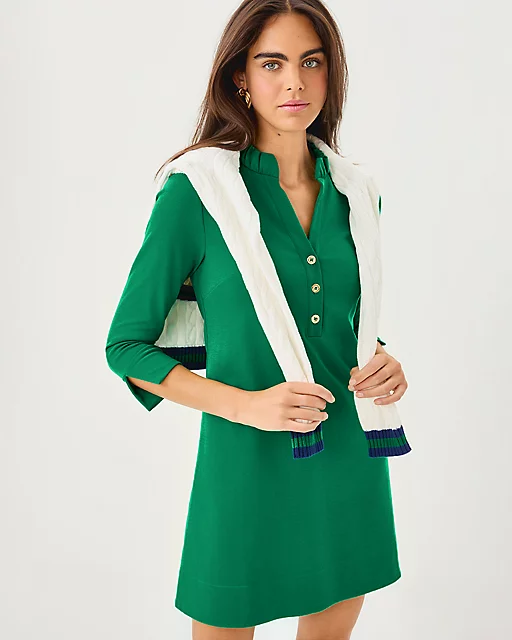 Lilly Pulitzer Knightley Dress Fiddle Leaf Green