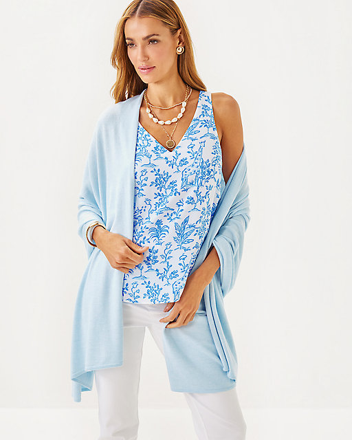 Lilly Pulitzer Lanelle Wrap Heathered Bluette