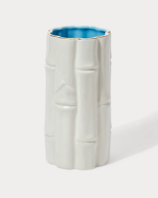 Lilly Pulitzer Large Bamboo Vase Coconut