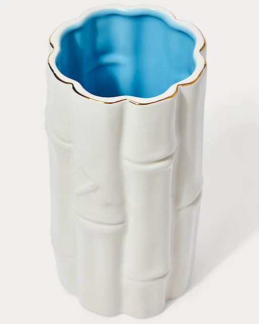 Lilly Pulitzer Large Bamboo Vase Coconut