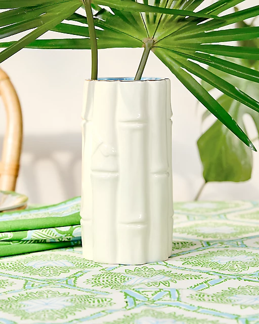 lilly pulitzer Large Bamboo Vase Coconut