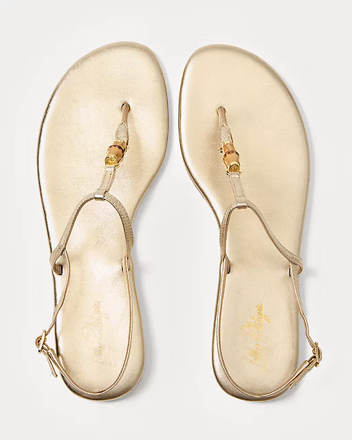 Lilly Pulitzer Leena Sandal Gold Metallic