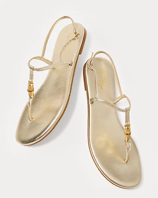 Lilly Pulitzer Leena Sandal Gold Metallic