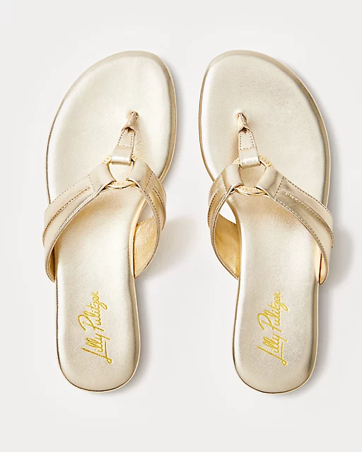 Lilly Pulitzer McKim Sandal Gold Metallic