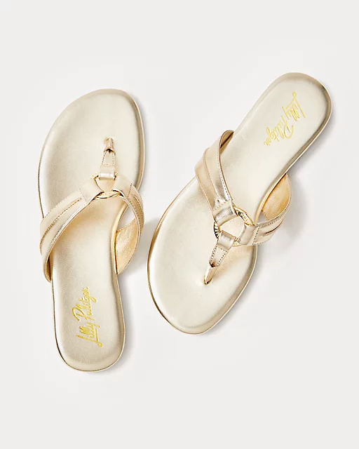 Lilly Pulitzer McKim Sandal Gold Metallic