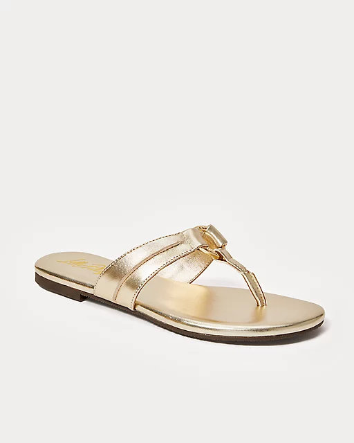 lilly pulitzer McKim Sandal Gold Metallic