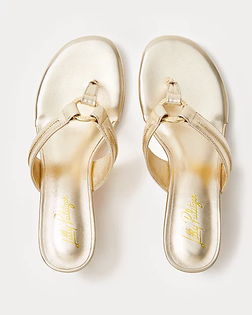 Lilly Pulitzer McKim Wedge Gold Metallic