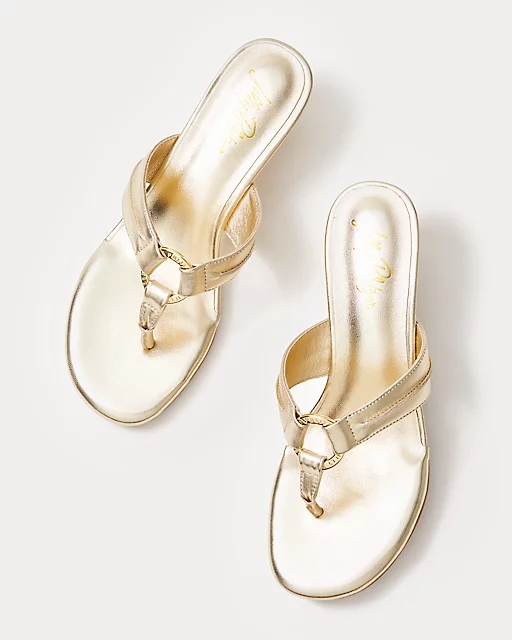 Lilly Pulitzer McKim Wedge Gold Metallic