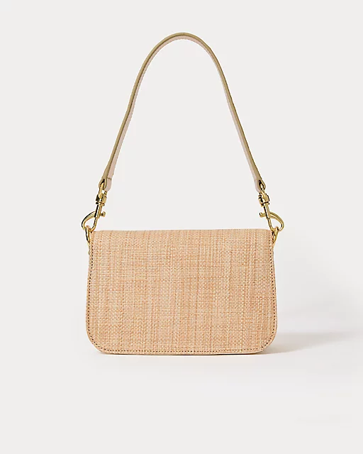 Lilly Pulitzer Paley Straw Shoulder Bag Natural