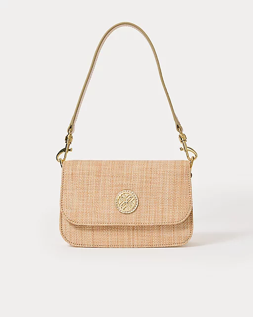 lilly pulitzer Paley Straw Shoulder Bag Natural