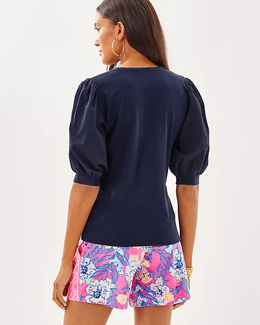 Lilly Pulitzer Ronson Knit Top Low Tide Navy