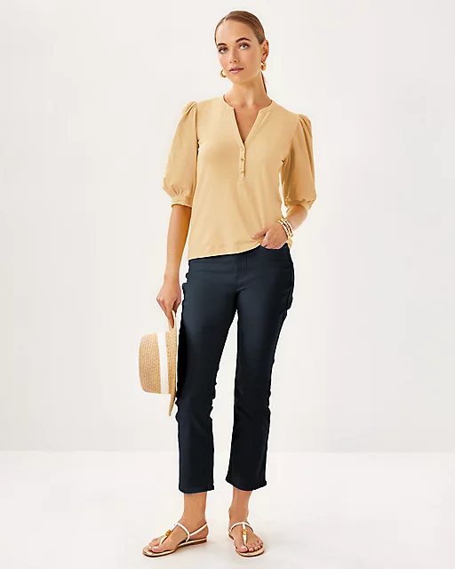 Lilly Pulitzer Ronson Knit Top Wicker Tan