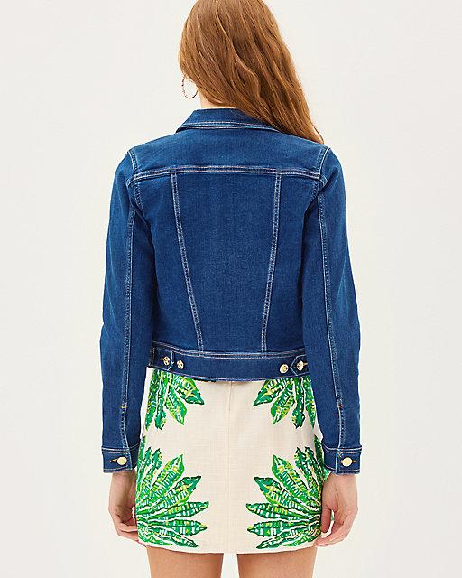 Lilly Pulitzer Seaspray Denim Jacket Medium Wash