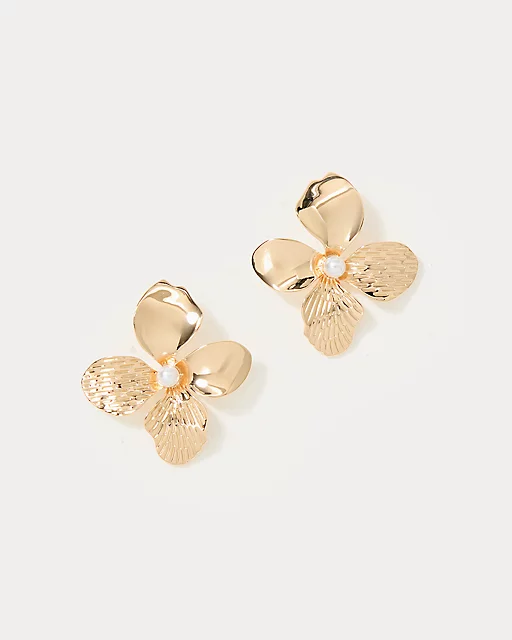 lilly pulitzer Shady Babe Earrings Gold Metallic