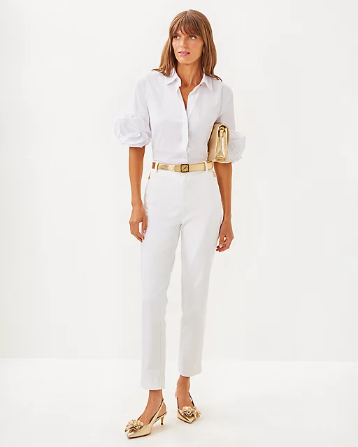 Lilly Pulitzer The Flower Lilly Shirt Resort White