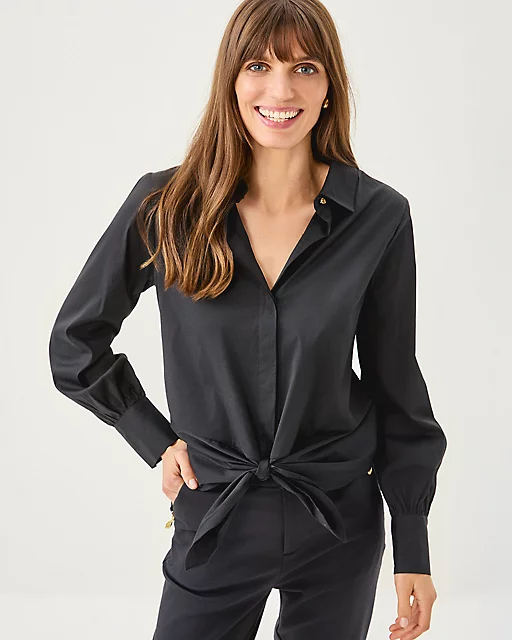 lilly pulitzer The Tie Lilly Shirt Noir