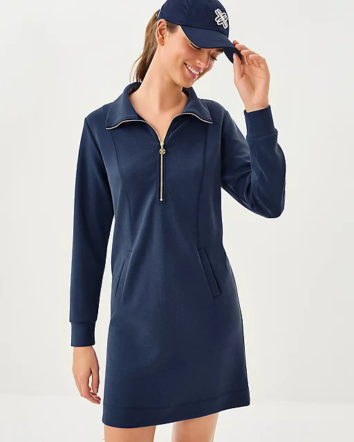 lilly pulitzer UPF 50+ Eleni Dress Low Tide Navy lilly pulitzer UPF 50+ Eleni Dress Low Tide Navy