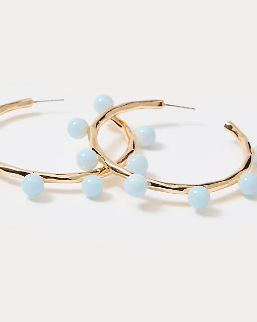 Lilly Pulitzer Wave N Sea Hoop Earrings Bluette