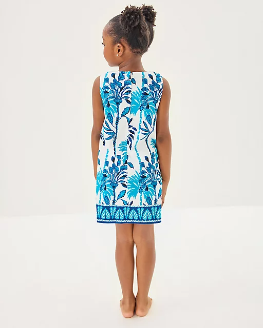 Lilly Pulitzer Little Lilly Classic Shift Dress Coconut Swayin In The Breeze Engineered Little L