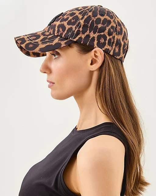 Lilly Pulitzer Logo Run Around Hat Multi Leopard Faille Accessories