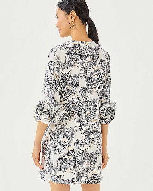 Lilly Pulitzer Lu 3/4 Sleeve Dress Coconut Pb Anniversary Toile