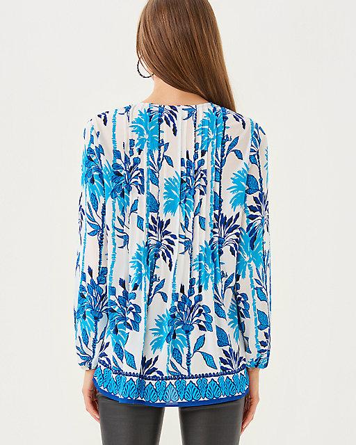 Lilly Pulitzer Marilina Tunic Top Coconut Swayin In The Breeze Engineered Tunic