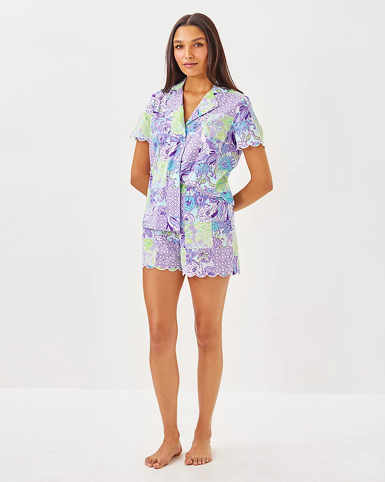lilly pulitzer Marlita Top & Biscayne Short Pajama Set