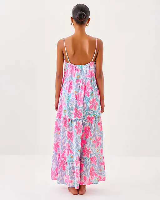 Lilly Pulitzer Mazarine Maxi Dress Cover-Up Multi Beachside Haven