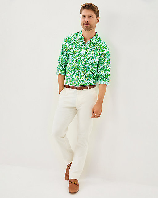 Lilly Pulitzer Men's Stuff 34" Mizner Stretch Pant Coconut