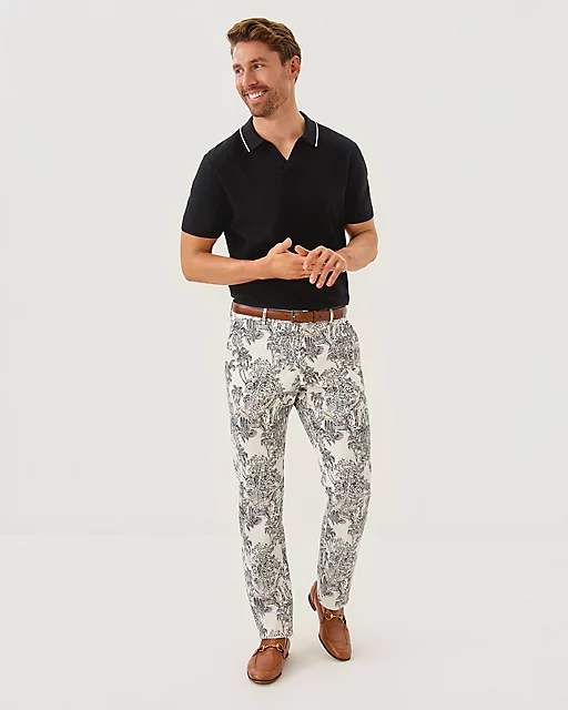 Lilly Pulitzer Men's Stuff 34" Mizner Stretch Pant Coconut Pb Anniversary Toile