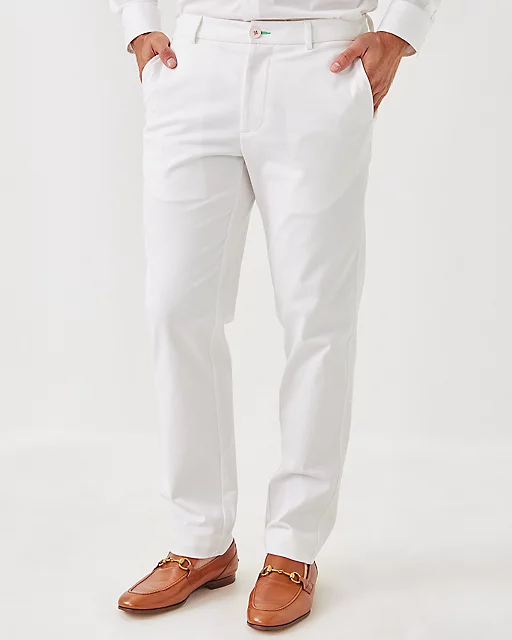 Lilly Pulitzer Men's Stuff 34" Mizner Stretch Pant Resort White