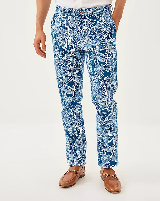 Lilly Pulitzer Men's Stuff 34" Mizner Stretch Pant Starlight Navy Unforgettable