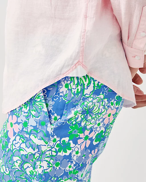 Lilly Pulitzer Men's Stuff Addison Shirt Pink Muse X Resort White