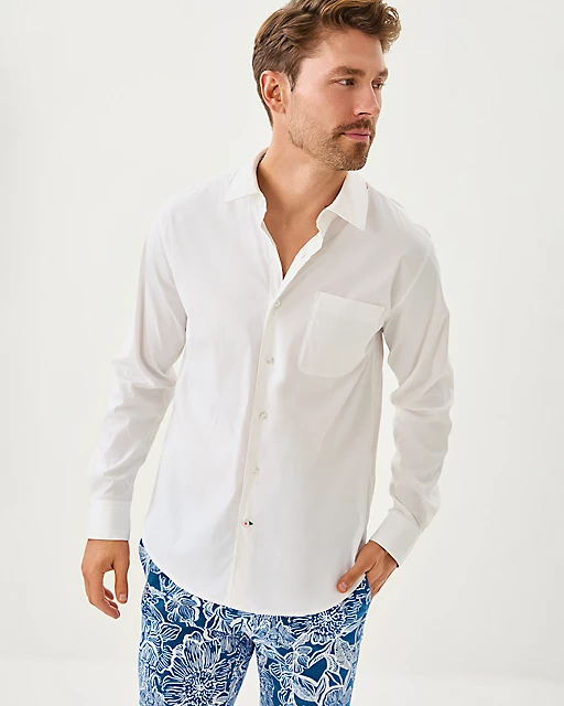 lilly pulitzer Men's Stuff Addison Shirt Resort White