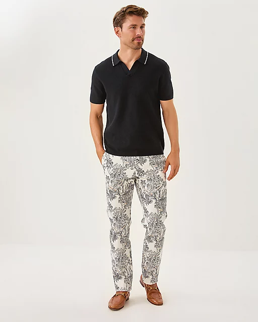 Lilly Pulitzer Men's Stuff Devonn Polo Sweater Noir