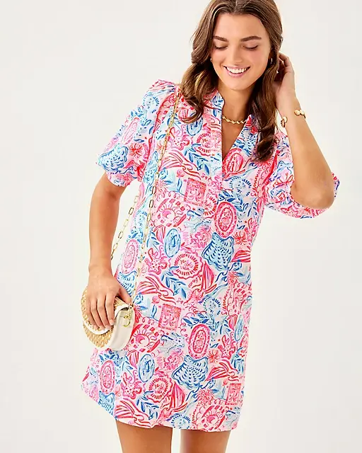 lilly pulitzer Mialeigh Linen Dress Resort White Lil Sun Sea Sand